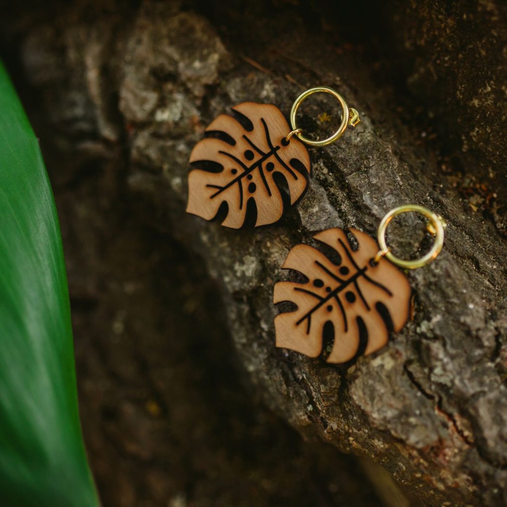 MONSTERA Pendientes hoja monstera